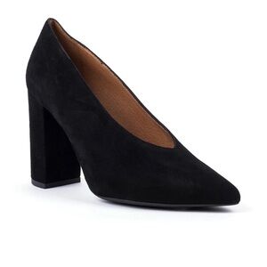 ZILIAN Women’s High-Heeled Shoes in Black Suede with Cleavage Detail Size 41